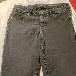 Jennifer lopez cropped super skinny black jeans size 10